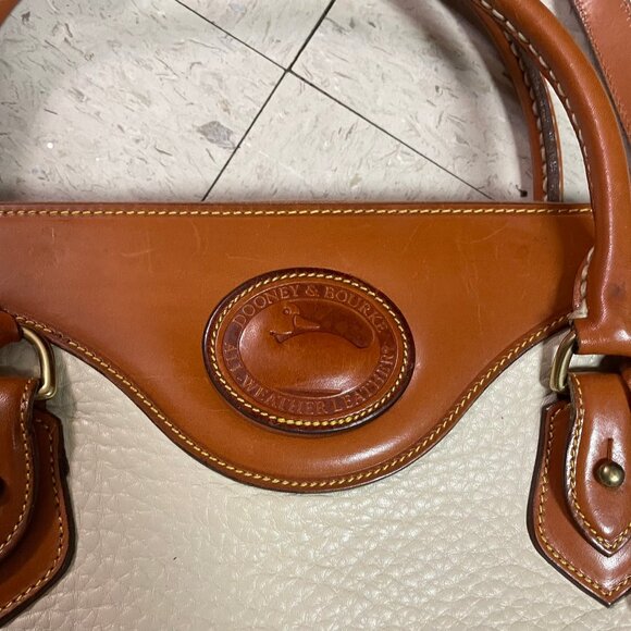 Vintage DOONEY & BOURKE All Weather Leather Bag Pebbled w/ Top Handles Crossbody - Picture 5 of 15